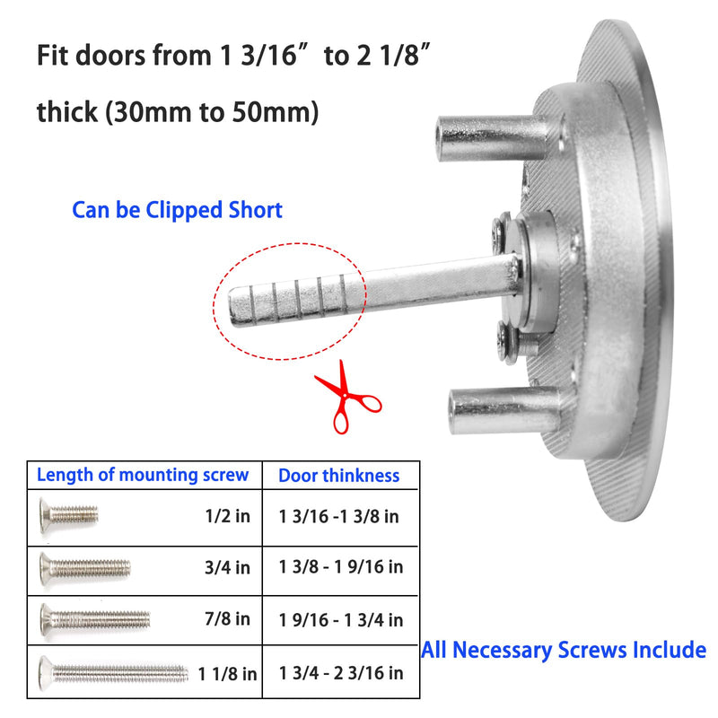 Dontay Pocket Door Passage Latches Lock,Flush Double Sided Rotation,Privacy (Bed/Bath) Latch,Large Lever,Hardware for 1 3/8" to 2 3/16" Sliding Door & Bathroom Doors (Brushed Nickel, Round - 2 Set) Brushed Nickel