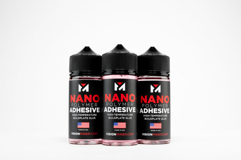 Nano Polymer Adhesive (50ml) - Ultimate 3D Printing Bed & Build Plate Adhesion - No Mess, Non-Toxic, Works for PLA, ABS, PEI, PEEK, Nylon, PC and More. Easy Application, Easy to Clean! 50ml