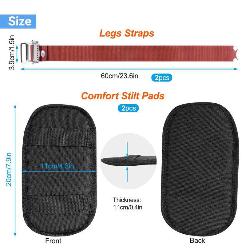 2 Packs Drywall Stilt Replacement Parts, Comfort Stilt Pads Protective Padded Leg Bands for Drywall, Nylon Adjustable Stilt Leg Straps, Suitable for Home Decoration, Street Performance 1