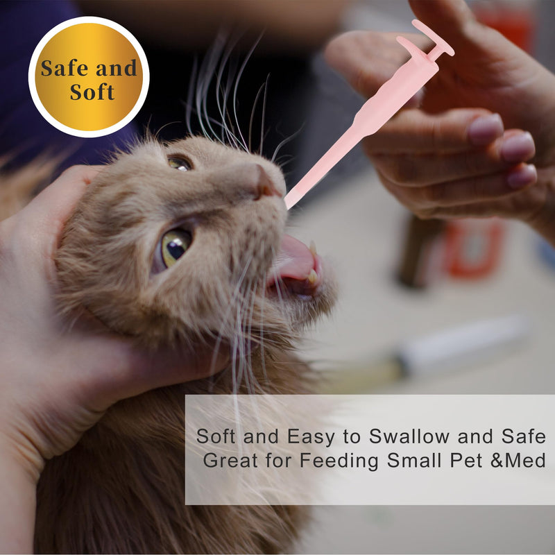 Cat Pill Shooter, Pet Piller Gun - Easy to Use Dog Pill Dispenser with Two Silicone Tips, Convenient Medication Feeder for Small Animals, Pink