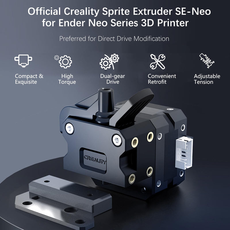 2023 Official Creality Ender 3 Neo Sprite Direct Drive Sprite Extruder Kit, Dual Gear Extruder SE-Neo Creality Ender 3 Neo/Ender 3 V2 Neo/Ender 3 Max Neo/Ender 2 Pro 3D Printers, for Neo Version