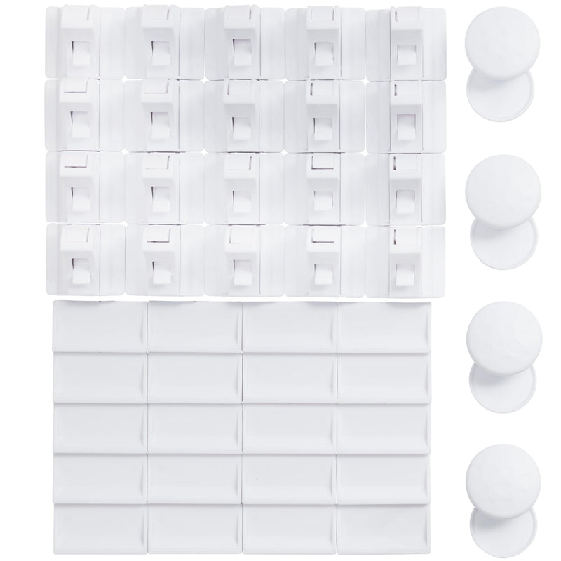 MATANA 20 Pack Magnetic Cabinet Locks Baby Proofing (20 Locks + 4 Keys) Adhesive Easy Installation, No Drilling Child Proof Cabinet Locks Magnetic Drawer Locks