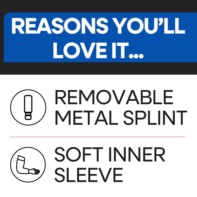 Carpal Tunnel Wrist Brace | Night Wrist Support Guard | Wrist Splint & Hand Brace | Carpal Tunnel Syndrome & Wrist Tendonitis Pain Relief with Forearm Compression | For Men & Women (Left Wrist Brace) Fits Most Left