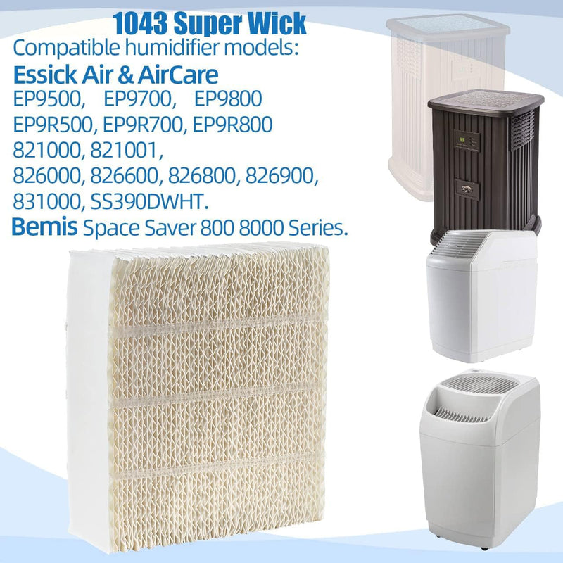 Alocs 1043 Humidifier Filter Wick Replacement for AIRCARE Essick Air 826000 831000 EP9800 EP9700 EP9500 EP9R800 EP9R700 EP9R500, Bemis Space Saver 800 8000 Series Evaporative Humidifiers 1 Pack