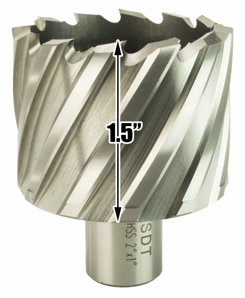 Steel Dragon Tools 2" x 1" High Speed Steel Annular Cutter with 3/4" Weldon Shank