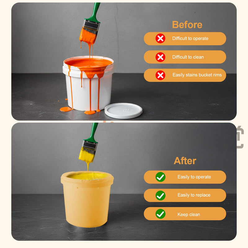 Paint Strainer Bags, 50 Pcs, 5 Gallon | Mesh Filter Bag, Elastic Opening, Paint Bucket Strainer, For Gardening