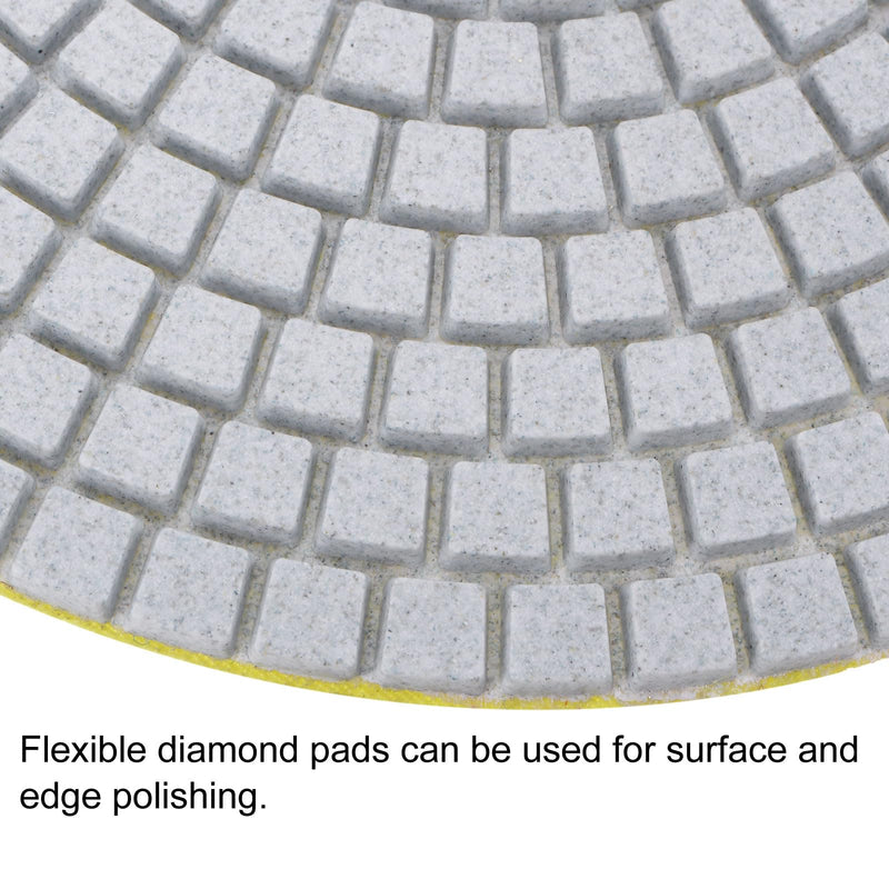 uxcell Diamond Polishing Pad 7-Inch 100 Grits Wet/Dry Grinding for Stone Concrete Marble Countertop Floor 2pcs