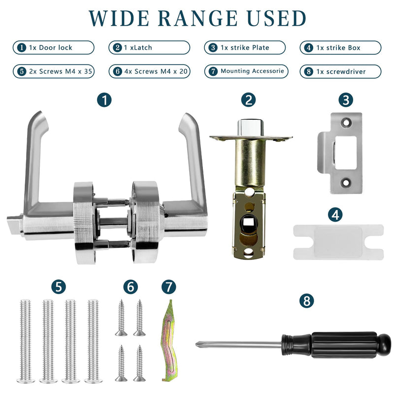 MissHoney Commercial Door Handle, Vacant Occupied Bathroom Lock Occupied Door Handle Bathroom Door Lock Privacy Indicator Lock Privacy Indicator Lock - in USE/Vacant Display (Satin Nickel) Satin Nickel