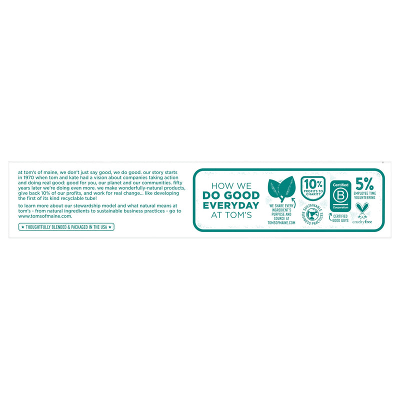 Tom's of Maine Fluoride-Free Antiplaque & Whitening Natural Toothpaste, Peppermint, 5.5 oz. (Pack of 2) 5.5 Ounce (Pack of 2)