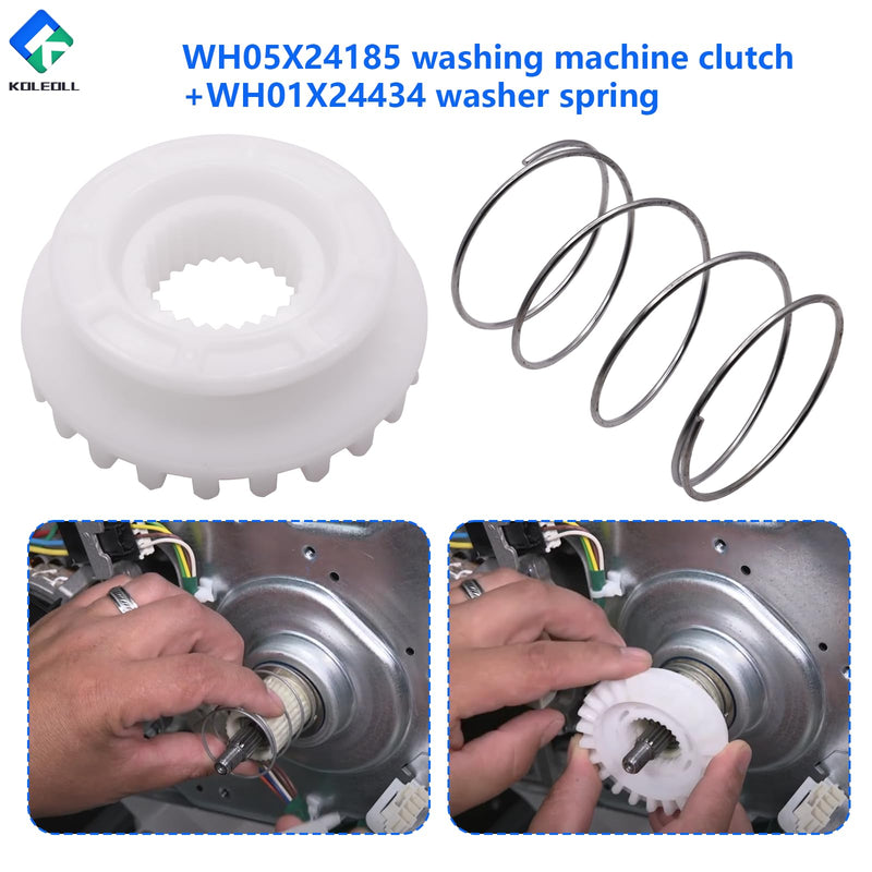 WH05X24185 Washing Machine Clutch + WH01X24434 Washer Spring Fits for GE
