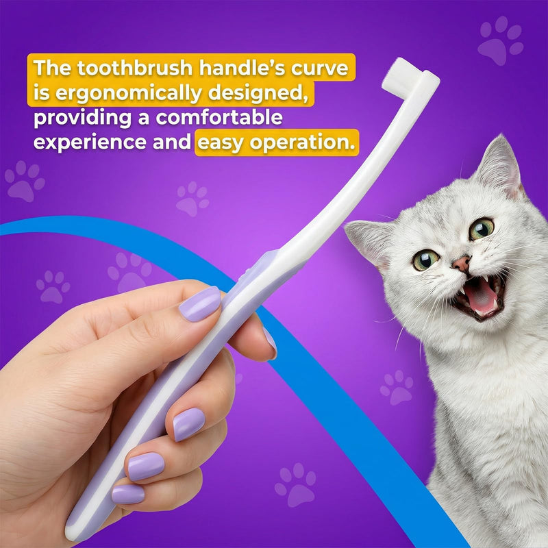 Soft cat Toothbrush Kitten Toothbrush for Cats Pet Toothbrushes Gentle Oral Care Tool for KittenDogTiny to Medium Pet