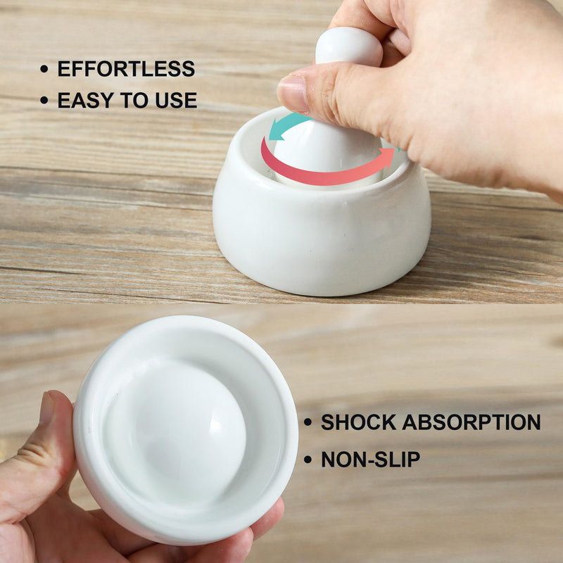 Mortar and Pestle Set, Pill Grinding Bowl,Pill Crusher and Spice Stone Grinder, 2.5 Inch, 1/2 Cup, Grinding is Efficient and Labor-Saving