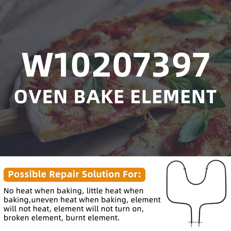 AMI PARTS W10207397 Oven Bake Element WPW10207397 Heating Element Replacement for Whirlpool Oven RBS305PDQ12 RBS305PDB1 RBS275PVB00 GMC275PDB0 YGBD307PDQ7 GY396LXPB00 IBS650PXS00 IBS650PXB01
