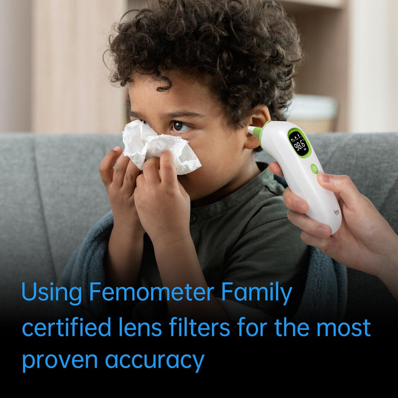 100 Pcs Ear themometer Probe Covers/Refill Caps/Lens Filters for Femometer Family Thermometers Models ET108 and ET107, BPA Free Disposable Covers