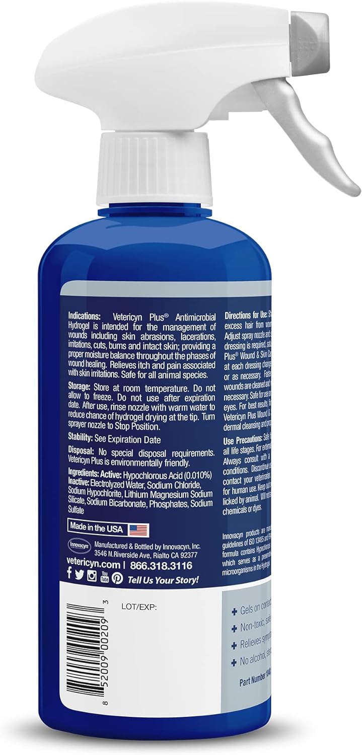Vetericyn Plus All Animal Hydrogel, 0.51 kg 500 ml (Pack of 1) - PawsPlanet Australia