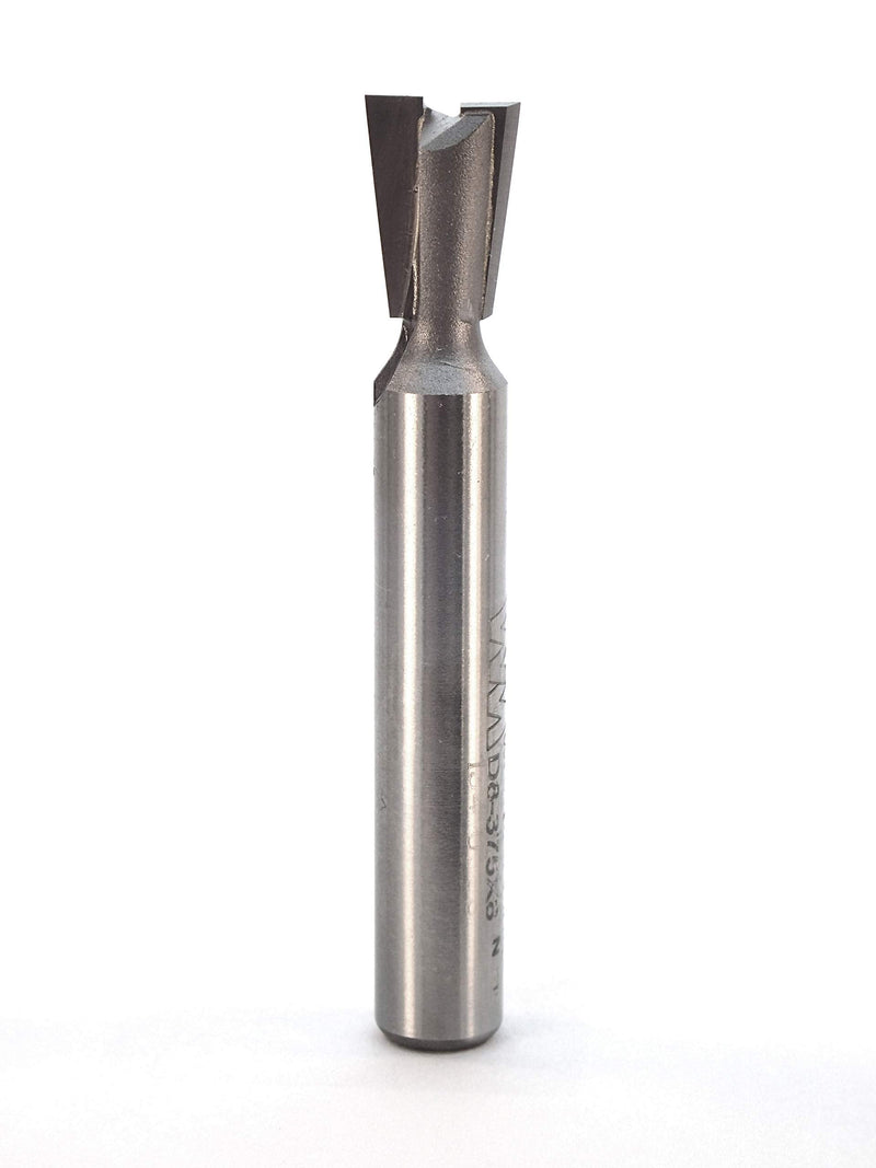 Whiteside Router Bits D8-375x8 Dovetail Bit with 3/8-Inch Large Diameter 1/2-Inch Cutting Diameter and 8mm Shank