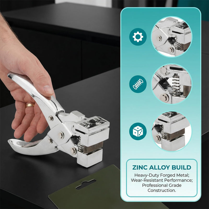 T-Slot Hole Punch Heavy Duty - Steel Handheld Hanger Hole Punch Tag Punches Airplane Hole Punches for Paper Crafts, Badge & ID Card, PVC Cardboard