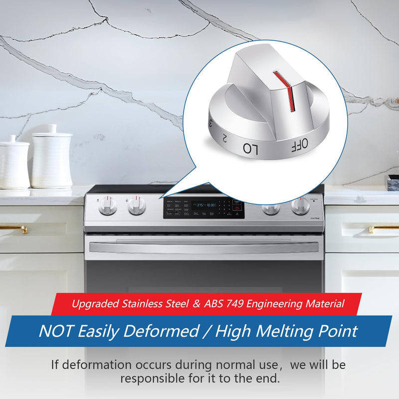 DG94-03500A/Z for Samsung Electric Stove Knob Replacement, DG94-03500V DG94-03500W Knobs Compatible with Samung Electric Range NE63T8111SS/AA NE63T8311SS/AA NE63T8751SS/AA AV/AW