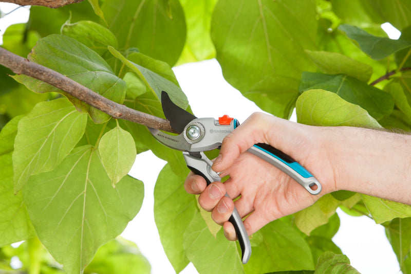 GARDENA (8906) Bypass Garden Pruning Shears, Ergonomic Hand Tools Scissors & Pruners for Heavy Duty Trimming & Cutting of Plants and Twigs, 1" Max Diameter - Made in Germany
