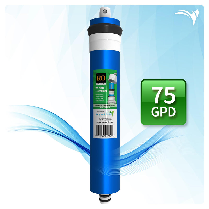 AquaticLife 75 GPD RO Membrane Filter Replacement Cartridge for RO Buddie and Reverse Osmosis Water Filter System Units