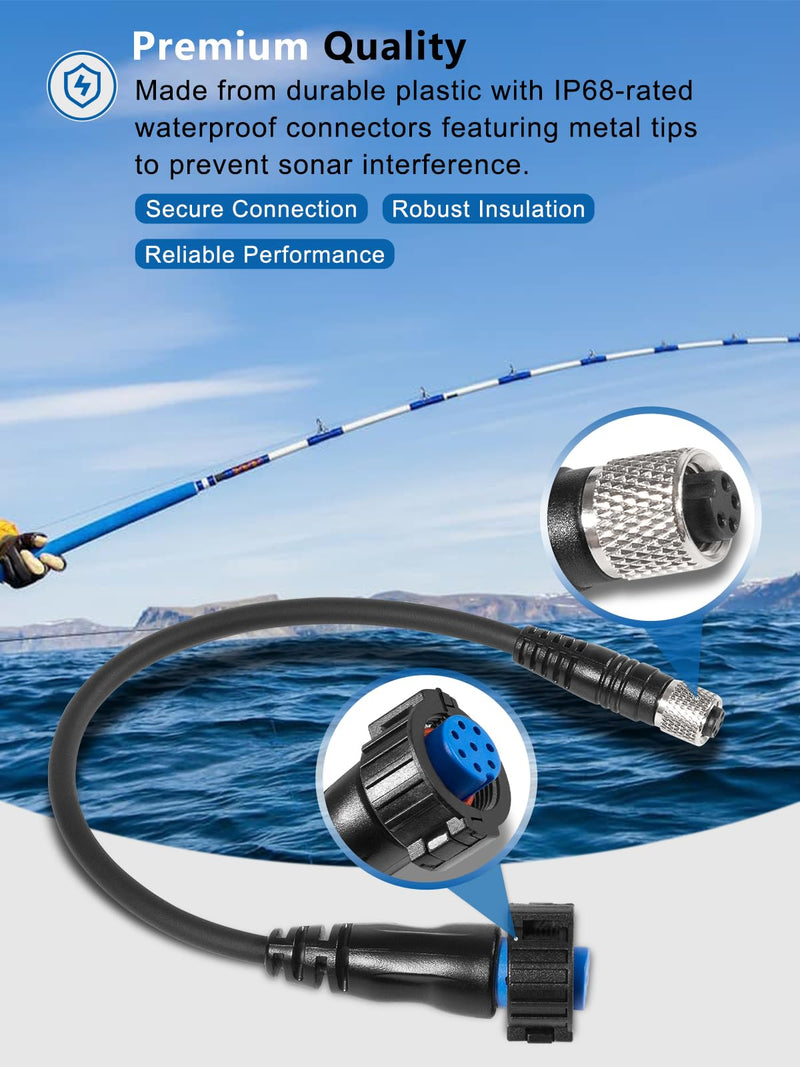 Replacement for 1852074 MKR-US2-14 Universal Sonar 2 Adapter Cable 8-Pin for Trolling Motors to Garmin ECHOMAP and GPSMAP, Connection for LiveScope Chartplotter and fishfinder