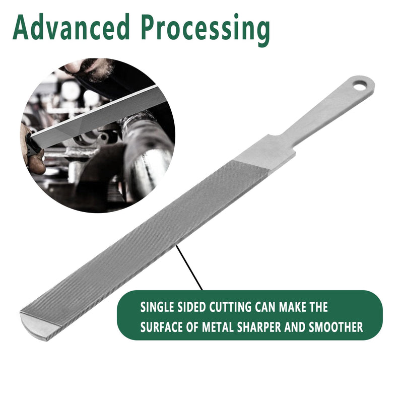 8-Inch Handy File for Plastic Laminate Edge Finishing, Second Cut Grade High Carbon Hardened Steel Flat Mill File (8-Inch 2 Pcs)
