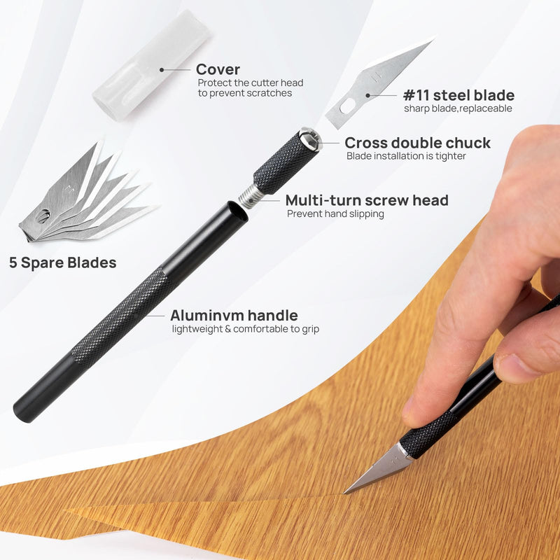 NEWISHTOOL Wallpaper Smoothing Tool Kit, Wallpaper Tools for Applying Peel and Stick Contact Paper Vinyl Film, Includes Big Smoothing Squeegee, Felt Scraper, Edge Tucking Stick, Craft Knife & Blades Set-01
