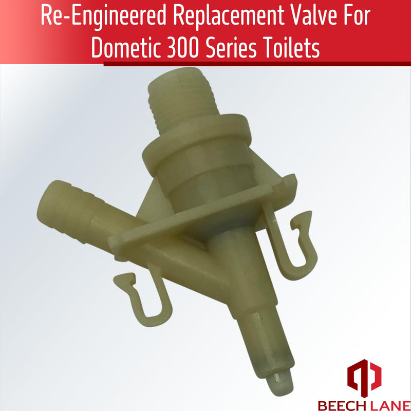 Beech Lane Upgraded Water Valve Kit Replaces 385311641 for Dometic Toilets 300, 310, and 320, Increased Freeze Resistance, Long Valve Lifespan, Ultrasonic Sealing Safeguards Against Leaks (Natural) Natural