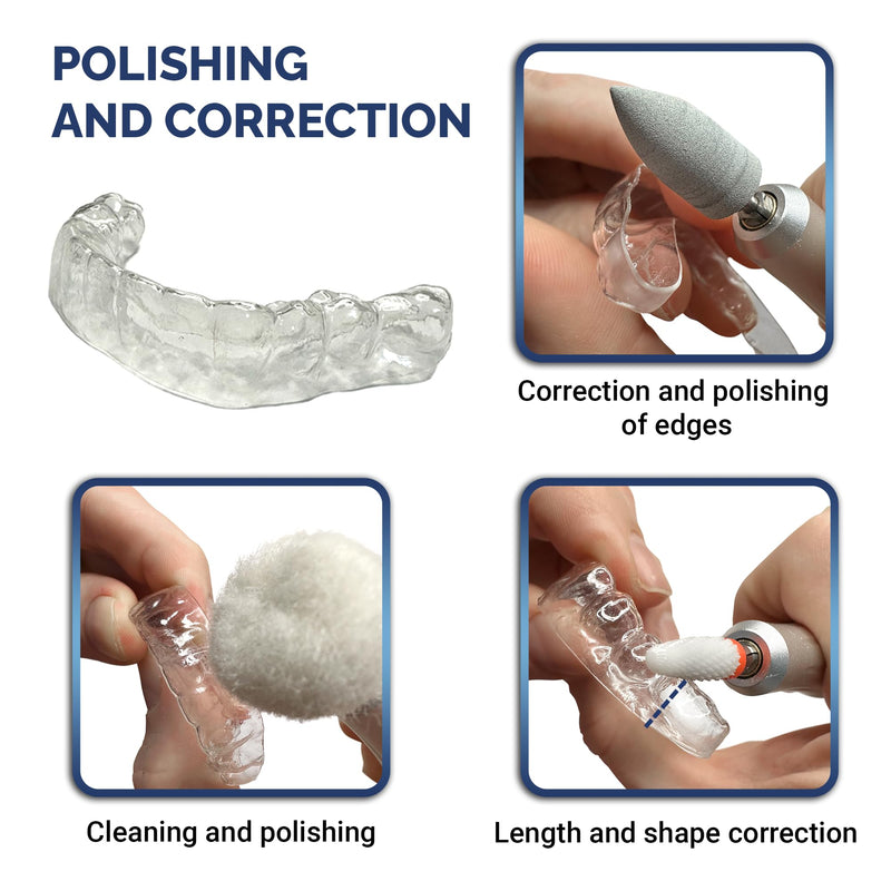 USB Polishing Machine, Edge Correction and Polishing After Repair, Cleaner, Kit with 9 Polishing Heads.