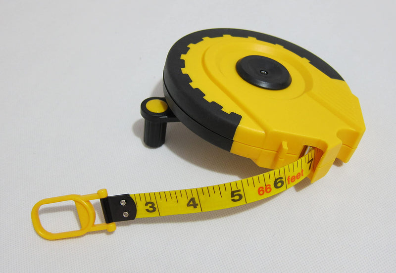 66Feet Fiberglass Measuring Tape, Dual-Sided Measuring Reel with Feet and Meters, for Sports, Landscaping, Building, Masonry， Carpentry, Contractor Engineer's Measuring Tape 20M