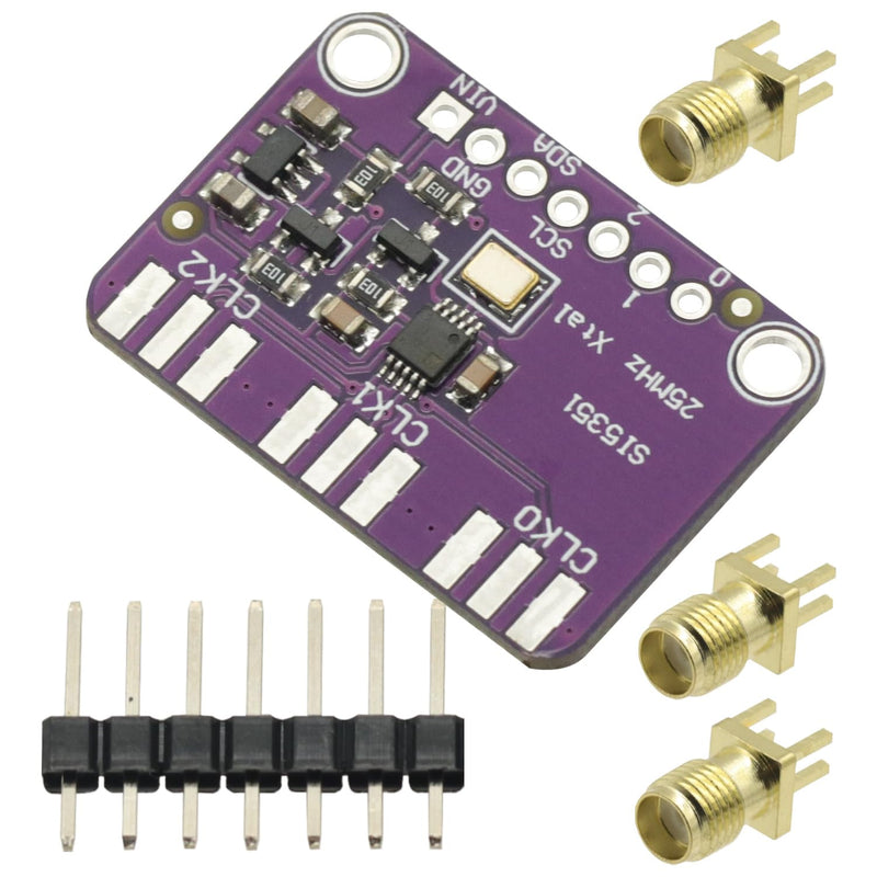 DC 3V-5V Si5351A Si5351 I2C Clock Generator Breakout Board Module Signal Generator Clock 8KHz-160MHz for Arduino