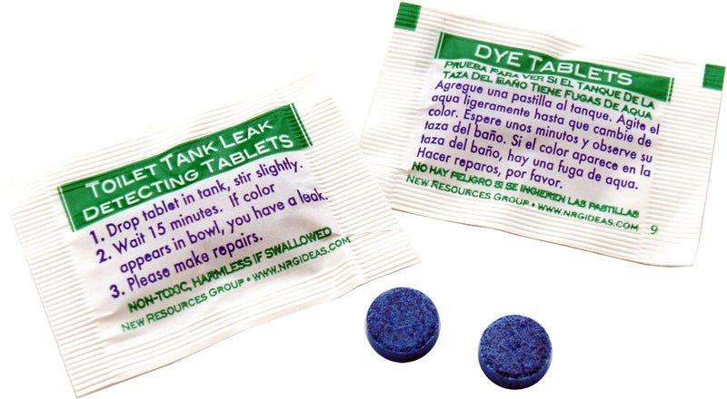 Toilet Leak Detection Dye Tablets (Detect Silent Leaks) Blue 20 Pack