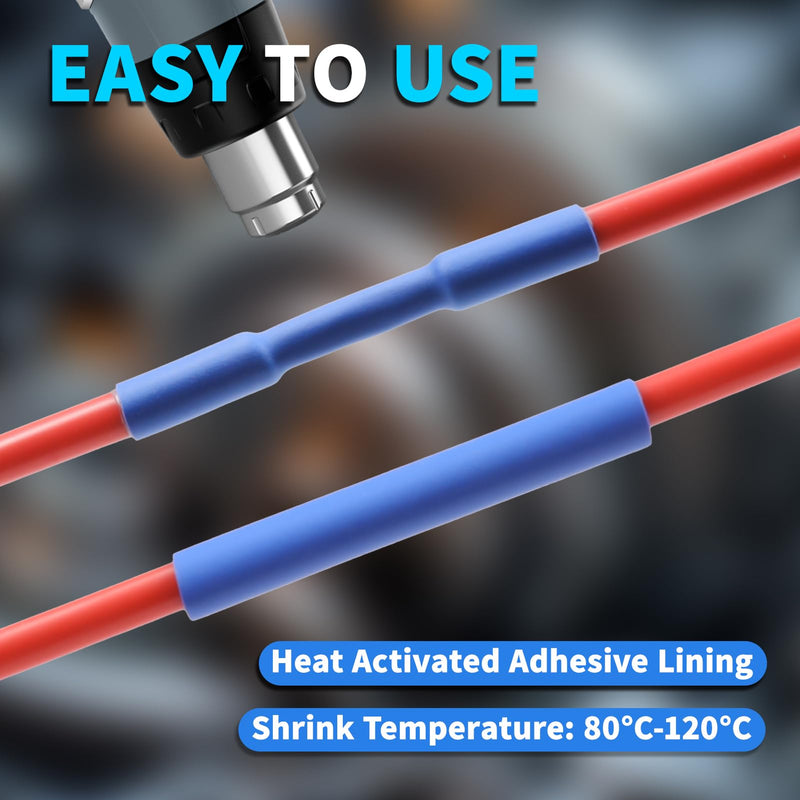 1/8" 3:1 Heat Shrink Tubing Roll, Dual Wall Adhesive Lined Wire Heat Shrink Tube Insulation Sealing Waterproof Oil-Proof Anti-Friction (Orange, 16.4ft) Orange 3.2mm(1/8")-16.4ft