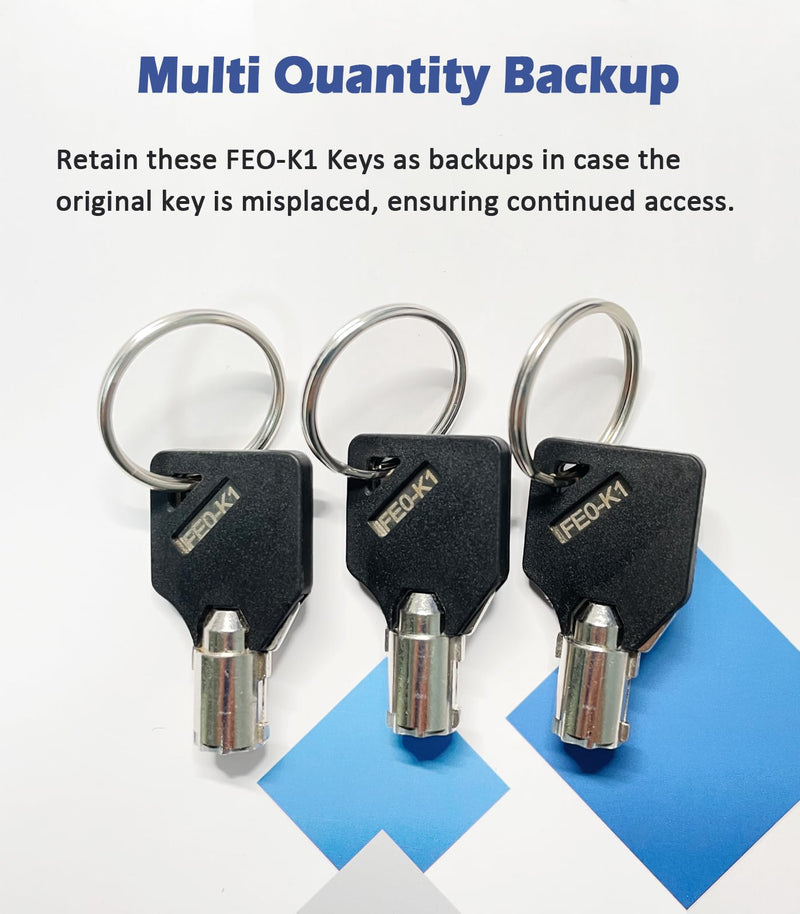 OTREE Elevator Key, FEO-K1 Fire Service Key Recall Reset Keys,Copper,Black/Silver,Pack of 3