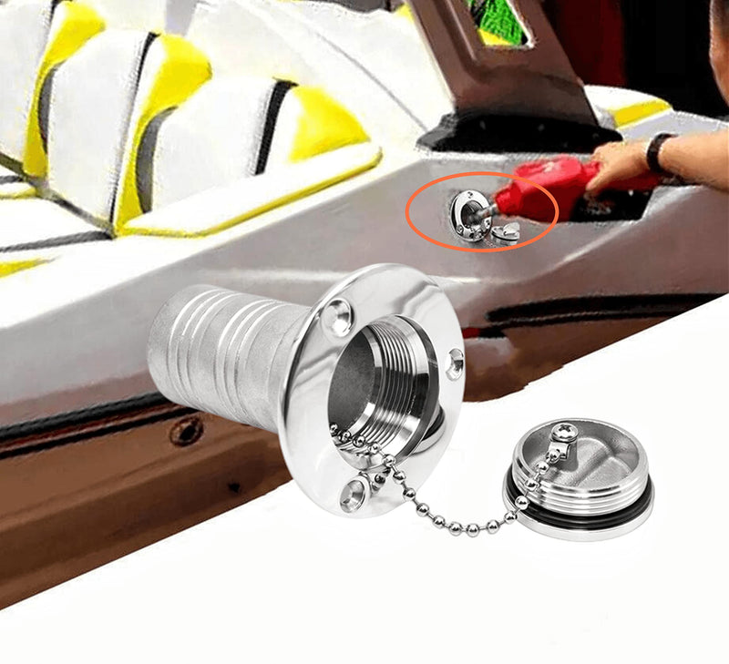 1.5" 38mm Marine Stainless steel 316 Deck Filler Fill Keyless Cap boat Hardware Accessories Socket yacht (Option: Diesel, 1.5" /38mm) Option: Diesel