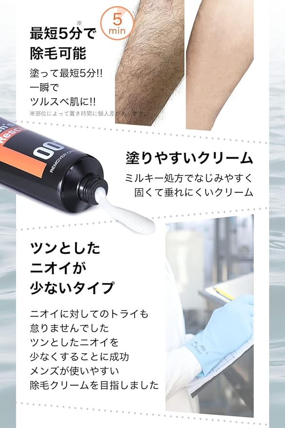 Quasi Drug, Men's Rescue Hair Removal Cream, For Hair Removal Cream, Vio Compatible, 7.4 oz (210 g) - NewNest Australia
