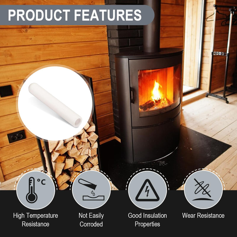 Thermocouple Cover Compatible with QuadraFire Pellet Stove Replacement Parts Quadrafire Classic Bay 1200,1000,1200i, Thermocouple Ceramic Tube
