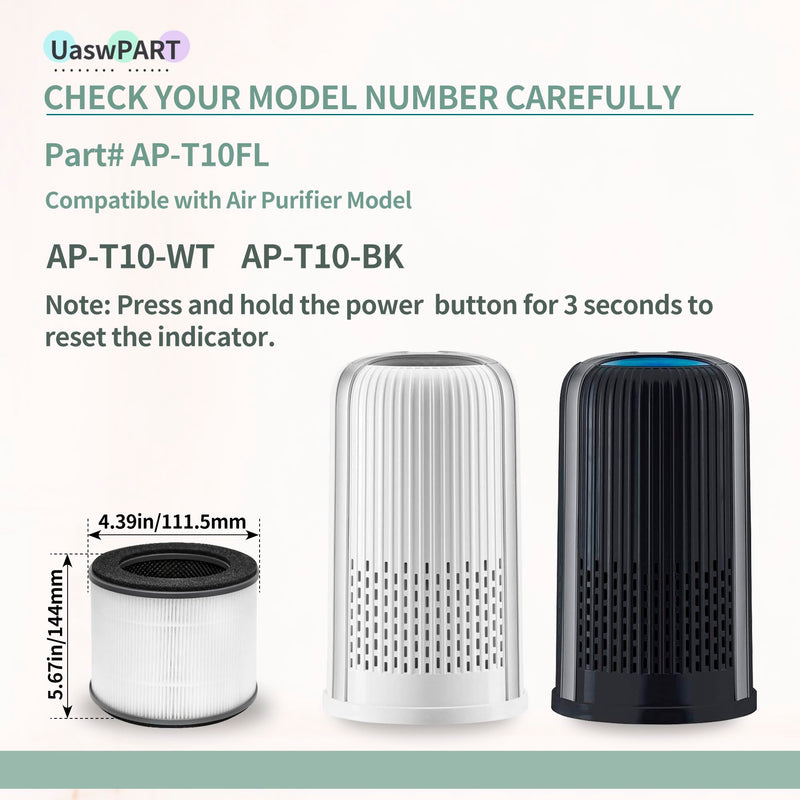 AP-T10FL Filter Compatible with HoMedics Air Purifier AP-T10 AP-T10FL, 1-Pack