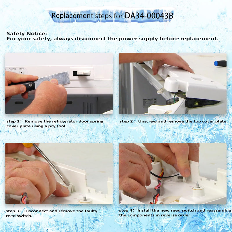DA34-00043B Refrigerator Reed Switch - Compatible with Samsung Refrigerators