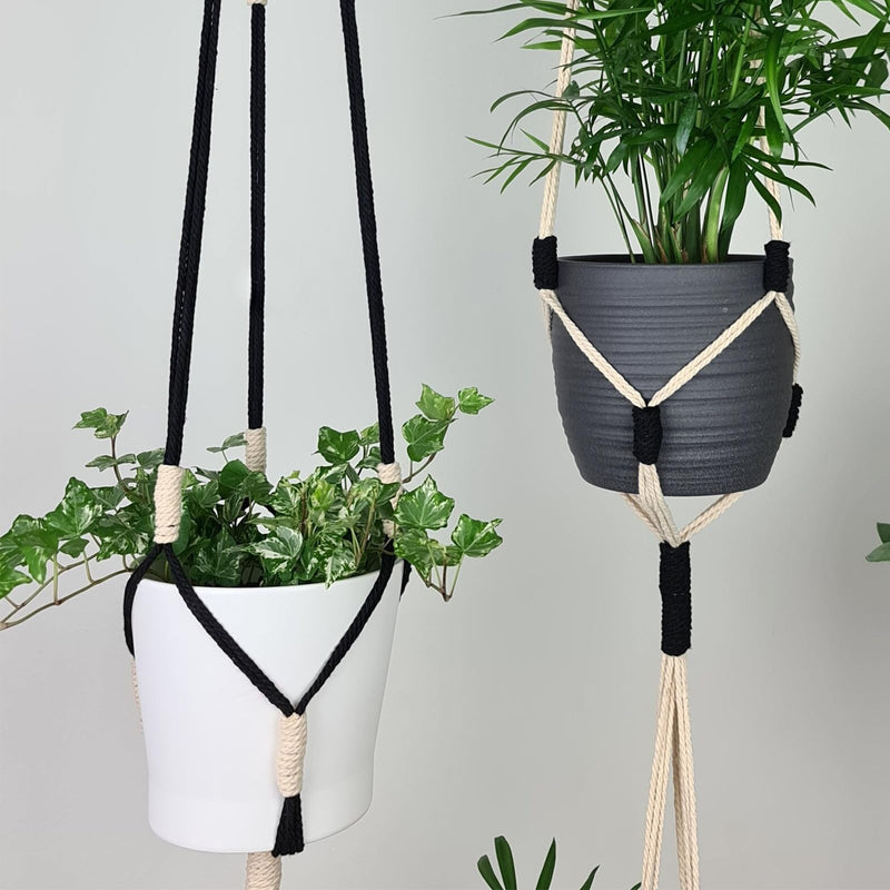 2Pcs Soft Cotton Rope, 66Ft x 8MM Thick Rope, Black Cotton Rope, Soft Tying Long Rope for Hanging Clothes, Binding Luggage and Home Decoration(2pcs x 33ft)