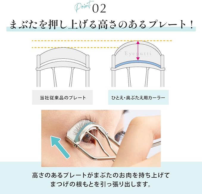 Eyeputti Hitoe & Okubae Curler (Includes 2 Replacement Rubbers) - NewNest Australia