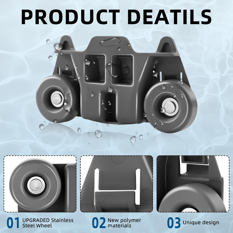 W10195416V W10195416 Dishwasher Wheels Lower Rack Metal shaft Parts by AMI PARTS, Fit for Kitchen-aid Whirl-pool May-tag Ken-more Dishwasher Rack Parts, Replaces 4245021 AP4567523 EAP11722152(4 Pcs) height：2.88in