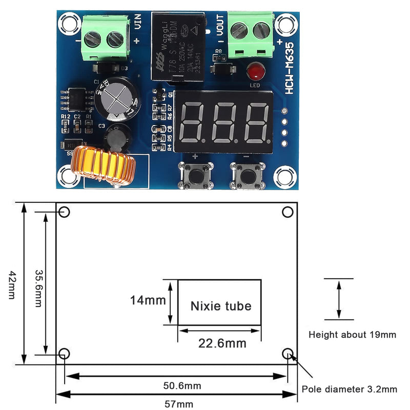 3pcs XH-M609 DC Voltage Protection Module Low Voltage Disconnect Switch Cut Off Over-Discharge Protect for 12-36V Lithium