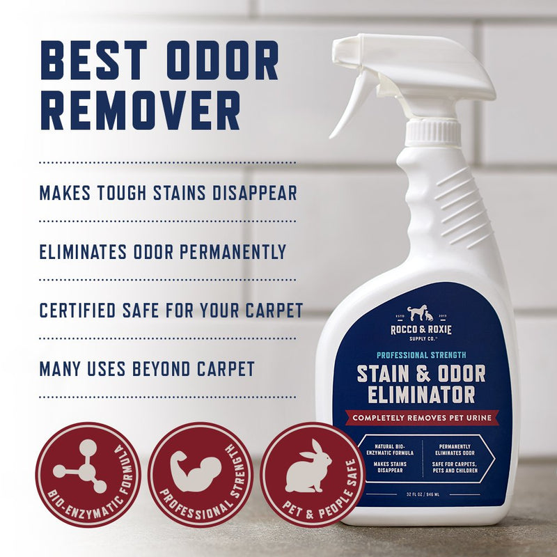 Rocco & Roxie Cat Allergy Supplements & Stain & Odor Eliminator Bundle
