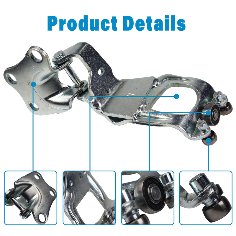 Sienna Sliding Door Roller Hinge 1 Pair Compatible with 2004-2010 Sienna CE LE XLE Left Driver & Right Passenger Side Center Door Power Roller Assembly Replace 6839008031 68380-08031