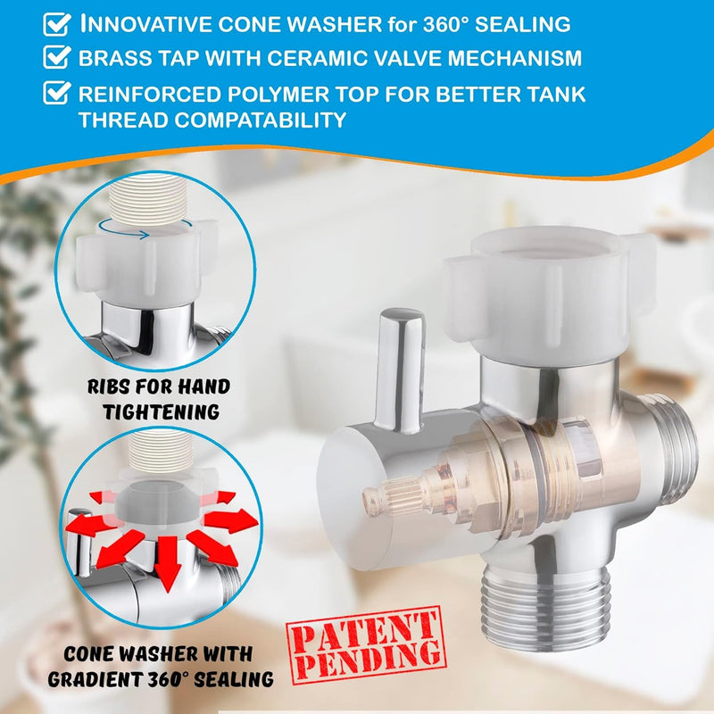 Premium Bidet Sprayer - Handheld Bide Jet Spray for Toilet | Adjustable Water Pressure | Leak-Proof Stainless Steel Toilet Bedit Sprayer | Muslim Shower | Cloth Diaper Washer | Bathroom Bidet Handheld Sprayer Kit