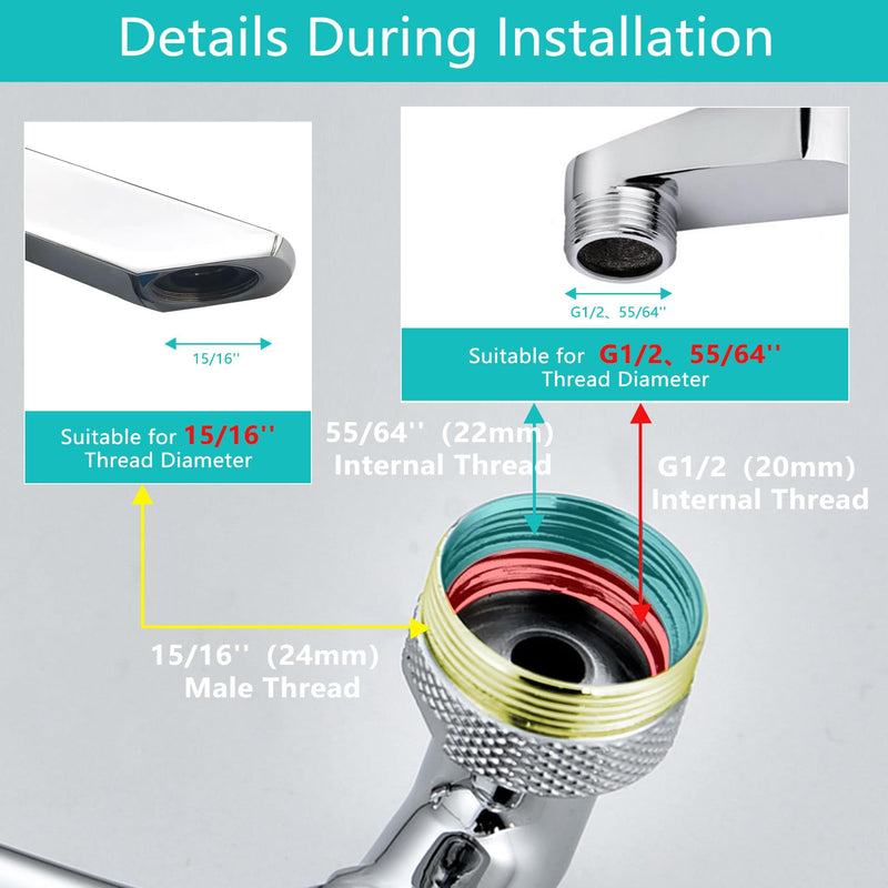 1080°Swivel Faucet Extender, Sink Water Faucet Aerator Extension in Brass, Swivel Robotic Arm Bathroom Faucet Extender, Kitchen Rotating Extension Filter with 2 Mode Splash Silver-1080°