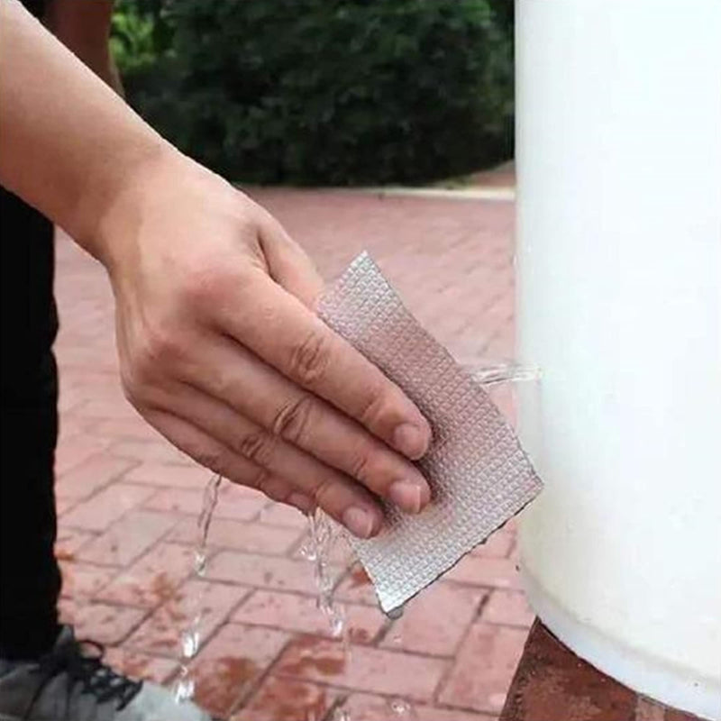 ADHES Butyl Tape Waterproof Tape Aluminum Foil Tape 2 Inch x 16 Feet, Butyl Sealant Tape for RV Repair, Window, Silicone, Boat and Pipe Sealing, Glass & EDPM Rubber Roof Patching, Silver 50mm x 5m 1