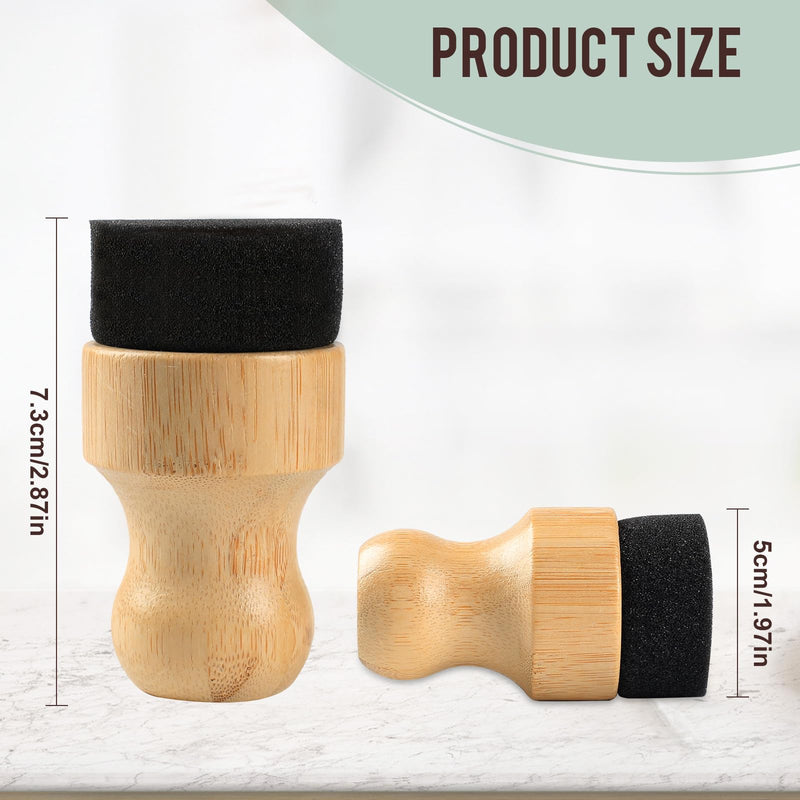 Cutting Board Oil Wax Applicator - 2PCS Bamboo Wood Applicator for Food Grade Mineral Oil Boards, Wooden Butcher Blocks,Spatulas,Spoons,Utensils