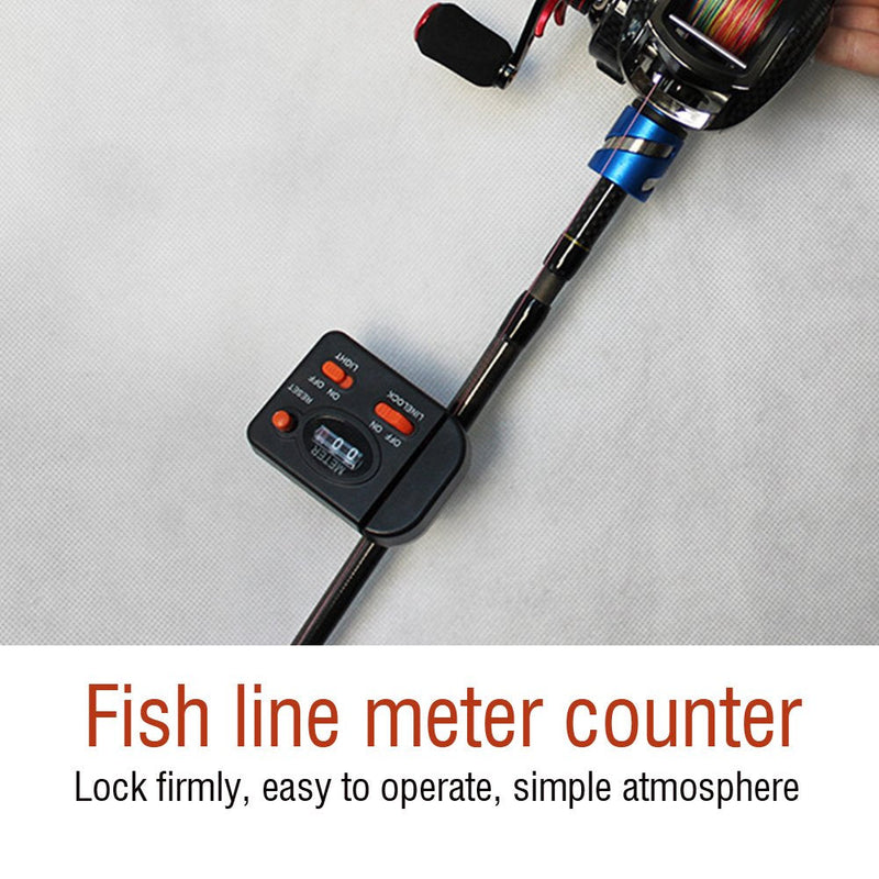 Professional Clip on Rod Fishing Line Counter Depth Finder Digital Diaplay 99m